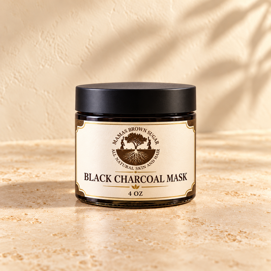 Black Charcoal Mask with updated Mamas Brown Sugar luxury packaging